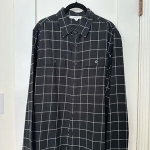 Frame Classic Fit Checkered Flannel Long Sleeve Button Down